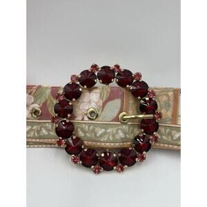 Zimmermann Red Crystal Rhinestone Jewel Belt For Kaleidoscope Dress Size 6/8 S M